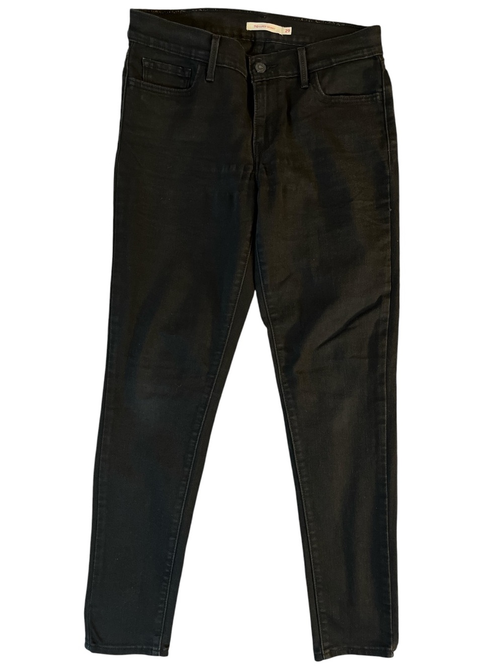 Women’s Black Levi’s 710 Super Skinny Jeans 29x36